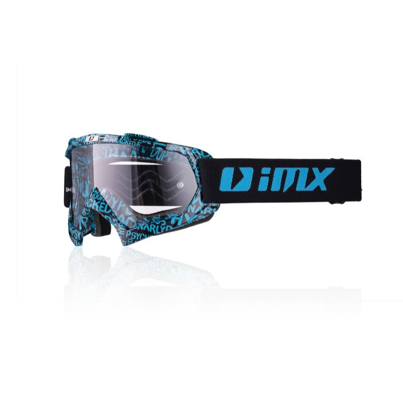 Gogle iMX Racing Mud Graphic Blue/Black z szybą Clear