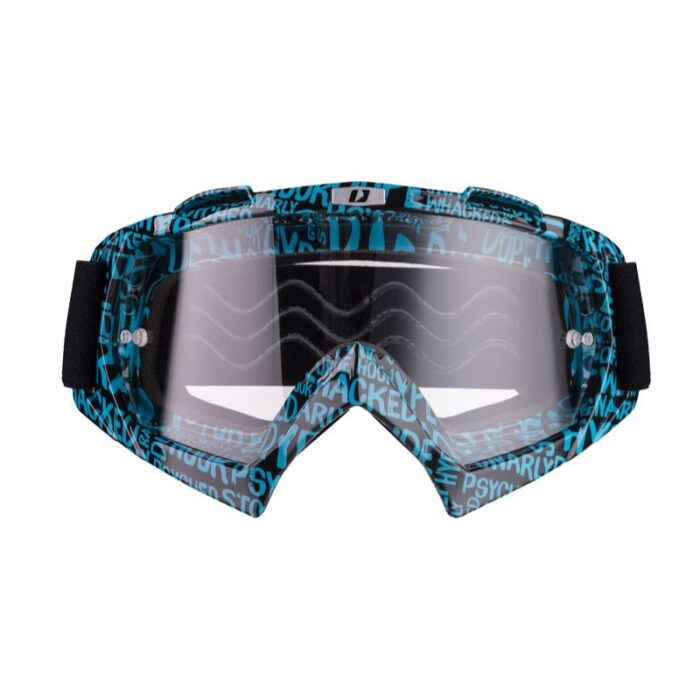 Gogle iMX Racing Mud Graphic Blue/Black z szybą Clear - obrazek 2